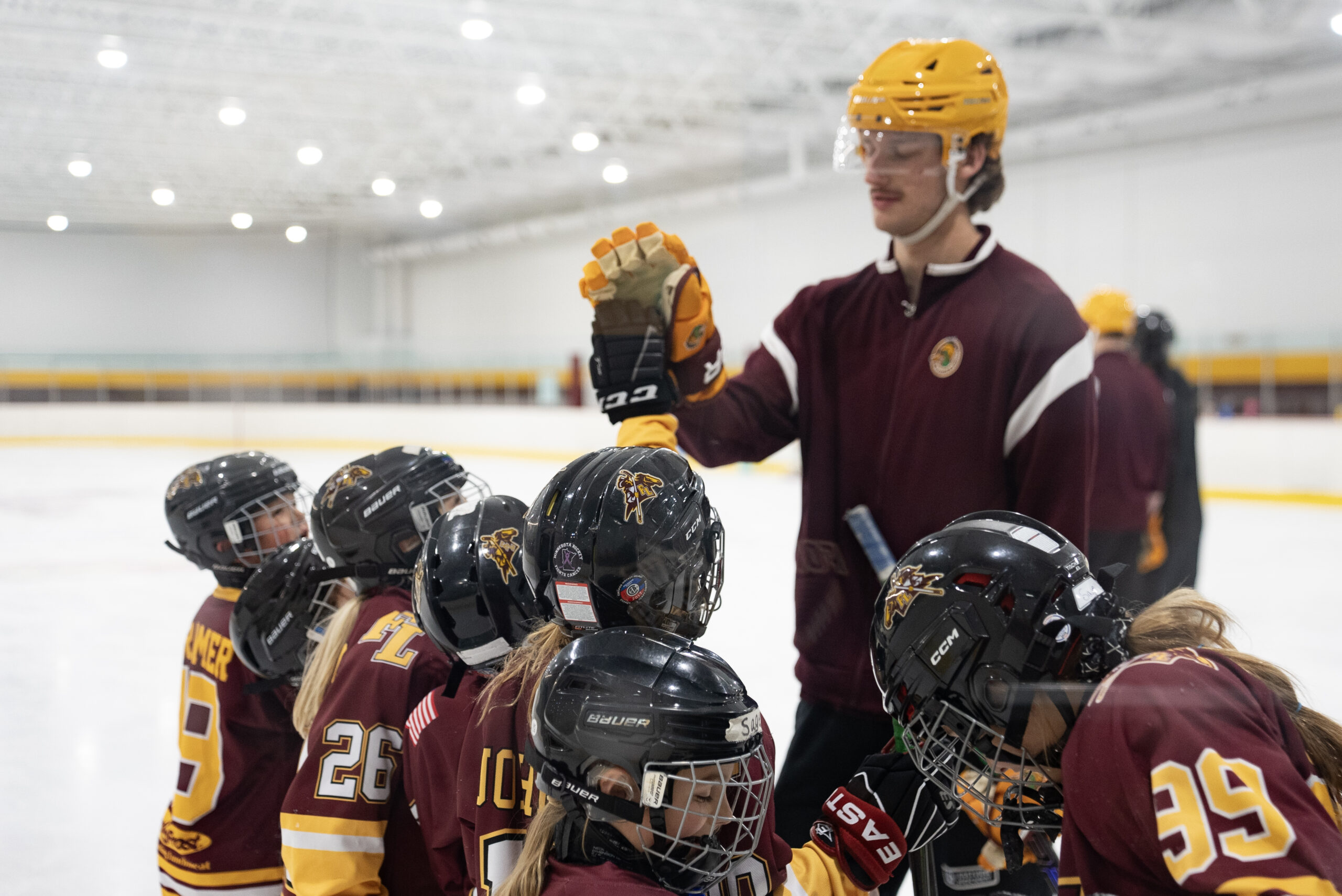 skate with the mallards Mites to the NAHL